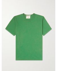 Folk Damien Poulain Everyday Logo-appliquéd Organic Cotton-jersey T-shirt - Green