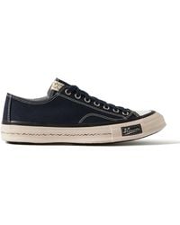 Visvim - Skagway Lo Leather-Trimmed Canvas Sneakers - Lyst