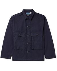 Blue Blue Japan - Indigo-dyed Cotton-blend Cargo Shirt - Lyst