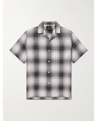 Portuguese Flannel - Smogy Convertible-Collar Checked Cotton Shirt - Lyst