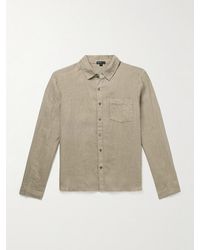 James Perse - Garment-dyed Linen Shirt - Lyst