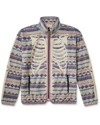 Kapital - Ashland Printed Fleece Zip-up Sweatshirt - Lyst