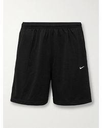 Nike - Solo Swoosh gerade geschnittene Shorts aus Mesh mit Logostickerei - Lyst