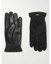 Ermenegildo Zegna Logo Gloves in Black for Men Mens Accessories Gloves 