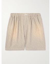 Acne Studios - Shorts A Gamba Dritta Con Logo Jacquard Ruxer - Lyst