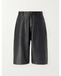 424 - Straight-leg Leather Shorts - Lyst