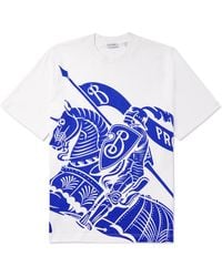 Burberry - Equestrian Knight Design Relaxed-fit Cotton-jersey T-shirt - Lyst