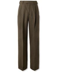 Loro Piana - Hubert Pleated Wool And Cashmere-Blend Wide-Leg Trousers - Lyst
