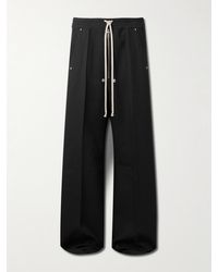 Rick Owens - Bela Wide-Leg Embellished Wool-Drill Drawstring Trousers - Lyst
