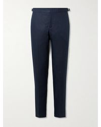 Orlebar Brown - Griffon Tapered Linen Trousers - Lyst