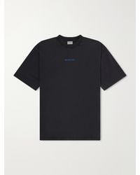 Balenciaga - Logo-embroidered Cotton-jersey T-shirt - Lyst