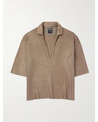 Zegna - Serengheti Silk And Oasi Linen-blend Polo Shirt - Lyst