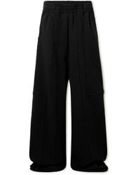 Vetements - Wide-leg Panelled Cotton-blend Jersey Sweatpants - Lyst