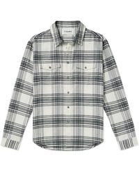 FRAME - Checked Cotton Shirt - Lyst