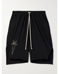 Rick Owens - Champion Shorts a gamba dritta in jersey di cotone con coulisse Beveled Pod - Lyst