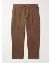 Thom Browne - Utility Tapered Garment-Dyed Cotton-Twill Trousers - Lyst