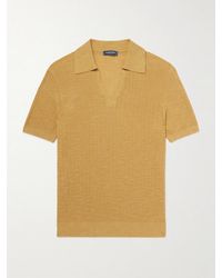 Frescobol Carioca - Joaquim Ribbed Cotton-blend Polo Shirt - Lyst