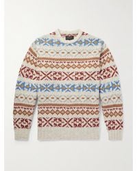 Beams Plus - Fair Isle Jacquard-Knit Wool-Blend Sweater - Lyst