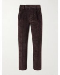 Massimo Alba - Strallo02 Straight-leg Cotton-blend Corduroy Trousers - Lyst