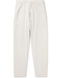 Officine Generale - Paolo Tapered Tm Lyocell-twill Trousers - Lyst