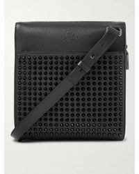 Christian Louboutin - Black/black/bk Benech Medium Leather Messenger Bag - Lyst