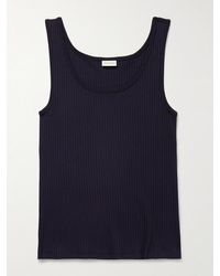 Dries Van Noten - Ribbed Stretch-cotton And Modal-blend Tank Top - Lyst