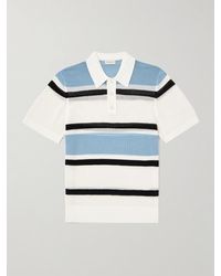 Dries Van Noten - Striped Knitted Polo Shirt - Lyst
