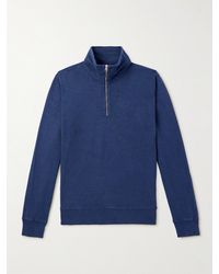Hartford - Cotton-jersey Half-zip Sweatshirt - Lyst
