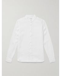 Slowear - Glanshirt Grandad-Collar Linen Shirt - Lyst