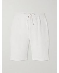 Frescobol Carioca - Rui Straight-let Pleated Drawstring Shorts - Lyst