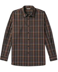 AURALEE - Checked Wool Shirt - Lyst