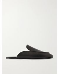 AURALEE - Leather Slippers - Lyst
