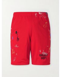 GALLERY DEPT. - Studio Gym Straight-Leg Paint-Splattered Mesh Shorts - Lyst