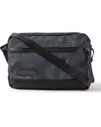 master-piece - Slick Logo-appliquéd Leather And Cordura® Ballistic Nylon Messenger Bag - Lyst