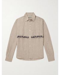 Kartik Research - Embroidered Linen Shirt - Lyst