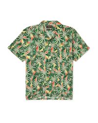 Beams Plus - Camp-collar Printed Cotton-voile Shirt - Lyst