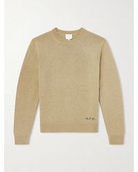 A.P.C. - Edmond Logo-Intarsia Wool Sweater - Lyst