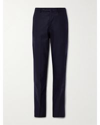 Sid Mashburn - Slim-fit Straight-leg Virgin Wool-flannel Trousers - Lyst