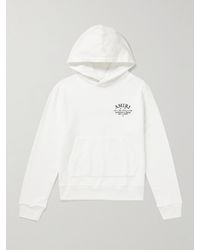 Amiri - Logo-Appliquéd Embroidered Cotton-Jersey Hoodie - Lyst