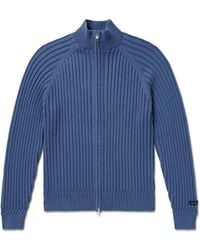 Aimé Leon Dore - Ribbed Merino Wool-Blend Zip-Up Sweater - Lyst