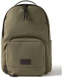 Polo Ralph Lauren - Leather-Trimmed Cotton-Canvas Backpack - Lyst