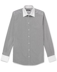 Dolce & Gabbana - Martini Slim-Fit Striped Cotton-Poplin Shirt - Lyst