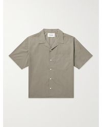 FRAME - Camp-collar Organic Cotton-sateen Shirt - Lyst