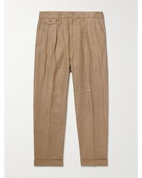 Polo Ralph Lauren - Whitman Straight-leg Prince Of Wales Checked Linen-blend Trousers - Lyst