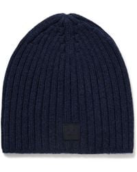 Acne Studios - Kubi Logo-Appliquéd Ribbed Wool And Yak-Blend Beanie - Lyst