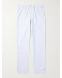 Polo Ralph Lauren - Straight-Leg Striped Cotton Oxford Trousers - Lyst