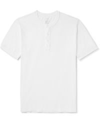 Save Khaki - Garment-dyed Supima Cotton-jersey Henley T-shirt - Lyst