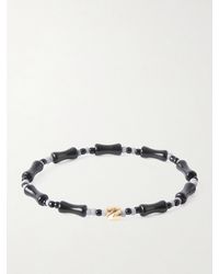 Luis Morais - 14-Karat, Agate And Glass Beaded Bracelet - Lyst