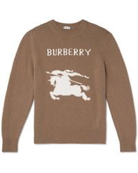 Burberry - Intarsia-Knit Wool And Cashmere-Blend Sweater - Lyst