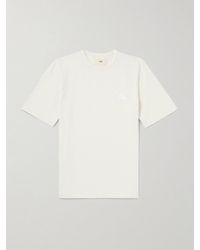 Folk - Embroidered Slub Cotton-jersey T-shirt - Lyst